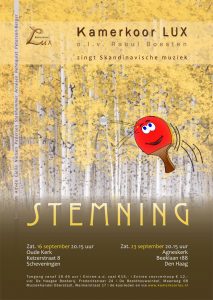 Kwintessens Produkties, Nazomer, Scandinavisch repertoire, Kaarten verkrijgbaar voor Kamerkoor Lux in Den Haag
